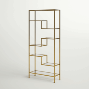 V Shelf Geometric Gold 34"W X 78"H