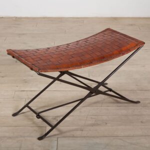 V Bench Woven Leather