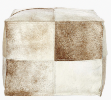 V Ottoman Hair On Hide