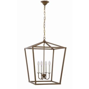 V DÉCor Chandelier Lantern Small Gold