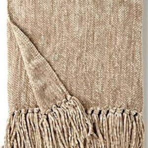 V DÉCor Throw Chenille Braid Faun