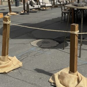 V Decor Stanchion Wood Post Rustic