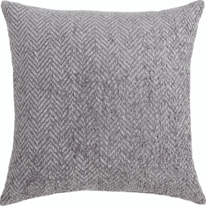 V Pillow Chenille Herringbone Grey