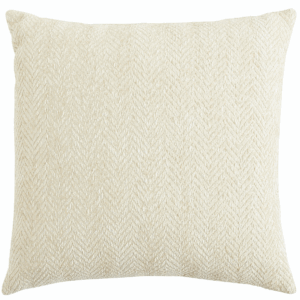 V Pillow Chenille Herringbone Ivory