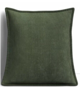 V Pillow Cotton Dark Green