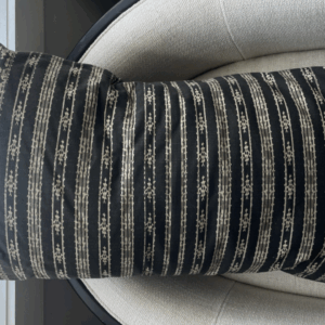 V Pillow Ikat Lumber Black & Taupe