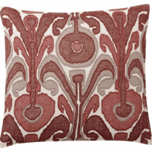 V Pillow Ikat Red