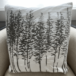 V Pillow Silhouette Pine Tree