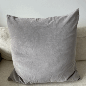 V Pillow Velvet Light Grey