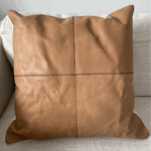 V Pillow Whiskey Leather