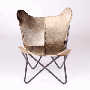 V Chair Butterfly Hide Grey