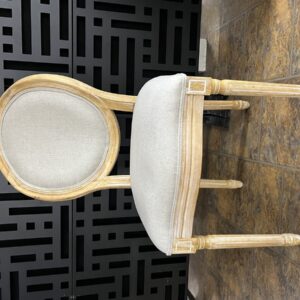 V Chair Dining Round Back Linen (Light)
