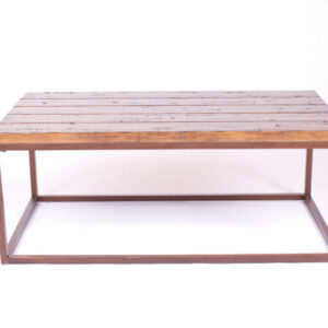 V Table Coffee Rectangle Wood And Iron
