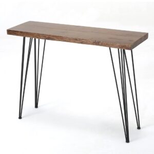 V Table Console Iron And Wood