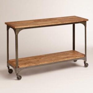 V Table Console Wheeled